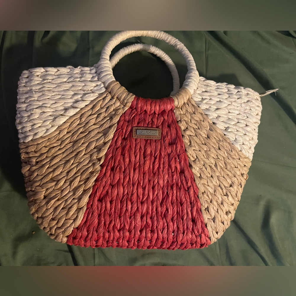 Sun n Sand Straw Paper Straw Shoulder Tote